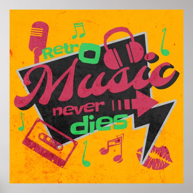 Vintagens återmusikåttiotal poster (Framsidan)