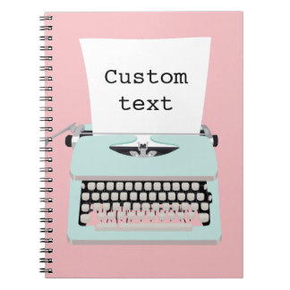 Vintagens återskrivare och papper utformning anteckningsbok