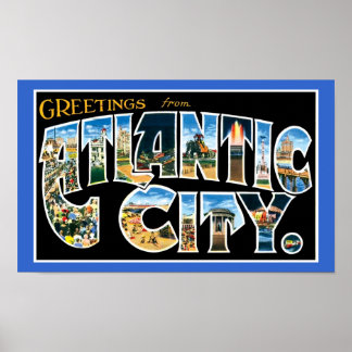 vintagens atlantiska stad poster