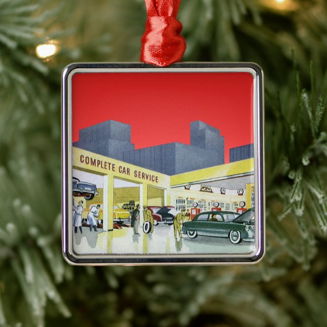 Vintagens automatiska mekanik - serviceservice för julgransprydnad metall (Träd)