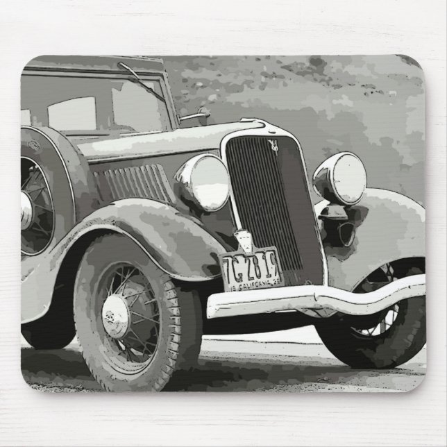 Vintagens automatiska musknapp musmatta (Framsidan)
