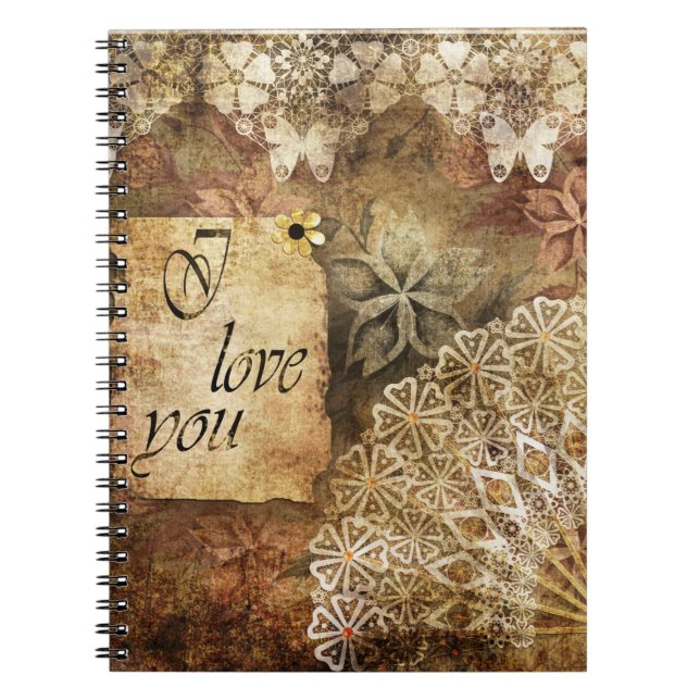Vintagens bakgrund anteckningsbok (Framsidan)