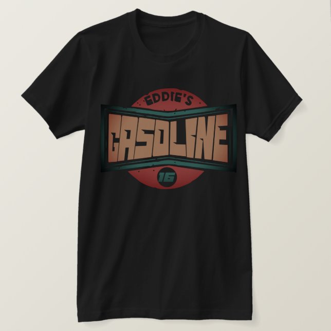 Vintagens bensinsignatur (retro badge), kostumiser t shirt (Design framsida)