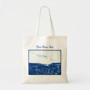 vintagens blå fotografi Tote Bag Tygkasse