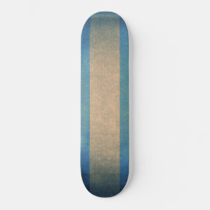 Vintagens blå, strimmiga däcksstolsskydd mini skateboard bräda 18,5 cm