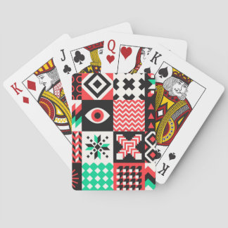 Vintagens blockformer Abstraktens bakgrund. Casinokort