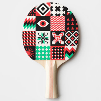 Vintagens blockformer Abstraktens bakgrund. Pingisracket