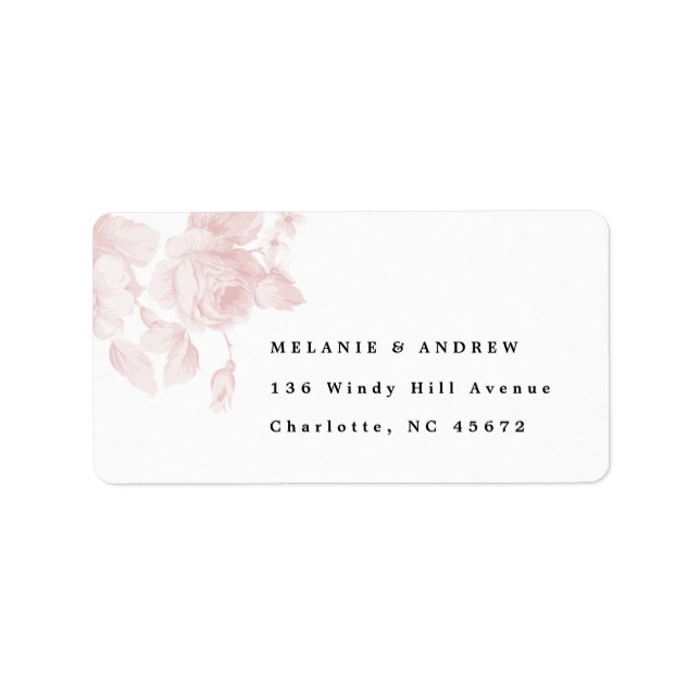 Vintagens blommigt - adressetikett (Framsidan)