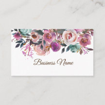 vintagens blommigt, affärskort
