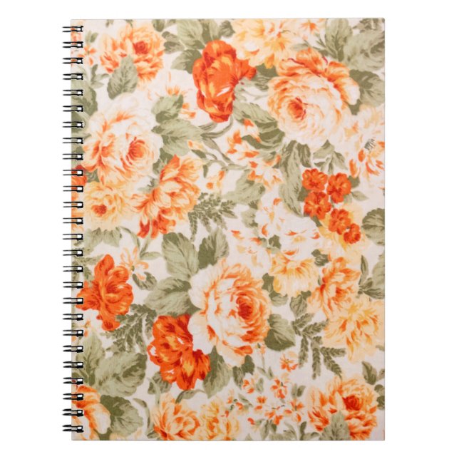 Vintagens blommigt anteckningsbok (Framsidan)