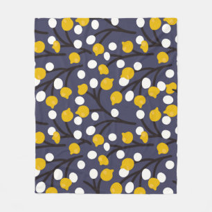 Vintagens blommigt är ömtåligt botaniskt mönster. fleecefilt