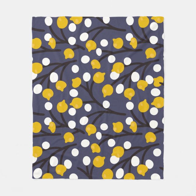 Vintagens blommigt är ömtåligt botaniskt mönster. fleecefilt (Framsidan)