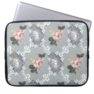 Vintagens Blommigt - bakgrund Laptop Fodral