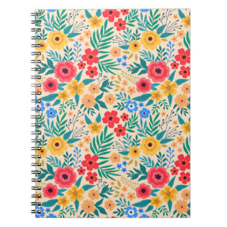 Vintagens blommigt - bakgrund. Sömlös vintage Anteckningsbok