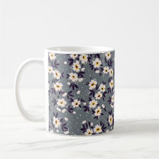 Vintagens blommigt - bakgrund. Sömlösa blommor Kaffemugg