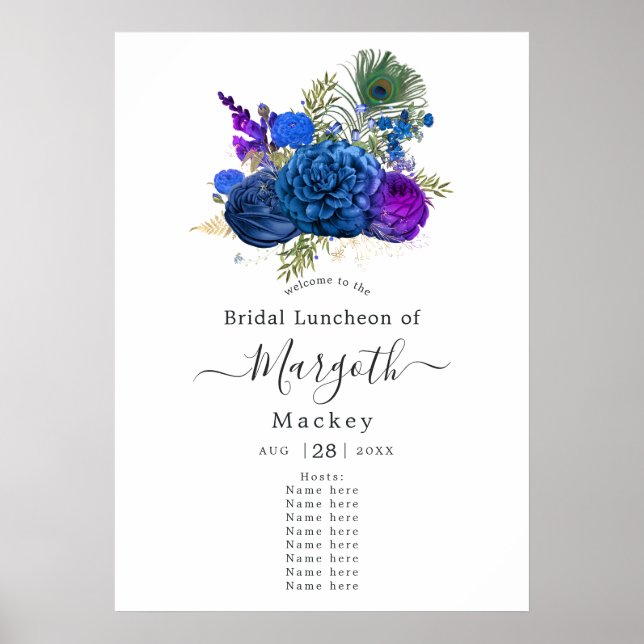 Vintagens Blommigt - boskapshälsning Poster (Framsidan)