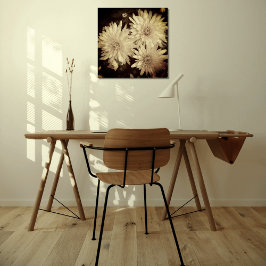 Vintagens Blommigt Canvastryck