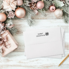 Vintagens Blommigt jul Självfärgande Stämpel