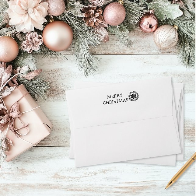 Vintagens Blommigt jul Självfärgande Stämpel (Christmas Self-Inking Stamp)