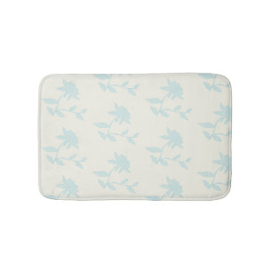 Vintagens Blommigt Light Blåa blommor Bath Mat Badrumsmatta