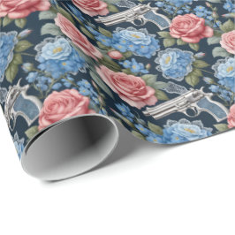 Vintagens Blommigt med Snöre och blommor Presentpapper