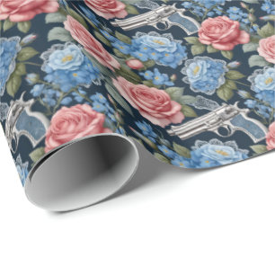 Vintagens Blommigt med Snöre och blommor Presentpapper