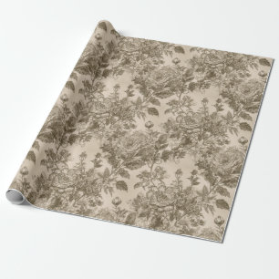 Vintagens Blommigt Presentpapper