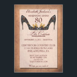 Vintagens Blommigt Shoe 80th Födelsedagsfest inbju Inbjudningar<br><div class="desc">Detta är ett alldeles fantastiskt och sofistikerat 80:e födelsedagsfest inbjudan som utstrålar ren elegans och feminitet. Det här är en chic inbjudan till den klassiska kvinnan att fira sin åttaårsdag. Gästerna kommer att bli imponerade när de tar emot en sådan, personlig, 80:e födelsedagsfest inbjudan och värdlandet party eller värdinna kommer...</div>