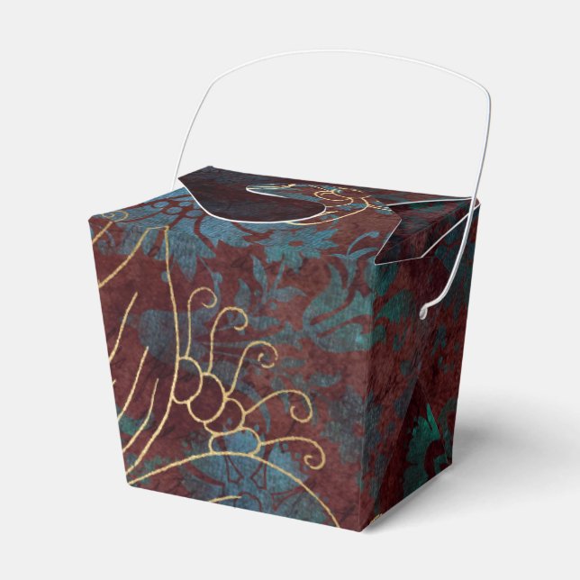 Vintagens Blommigt-skada Presentaskar (Framsidan Sidan)