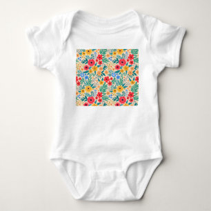Vintagens Blommigt, små färgade blommor. T Shirt
