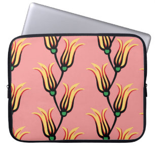 Vintagens Blommigt Sömlös blomma Mönster Laptop Fodral