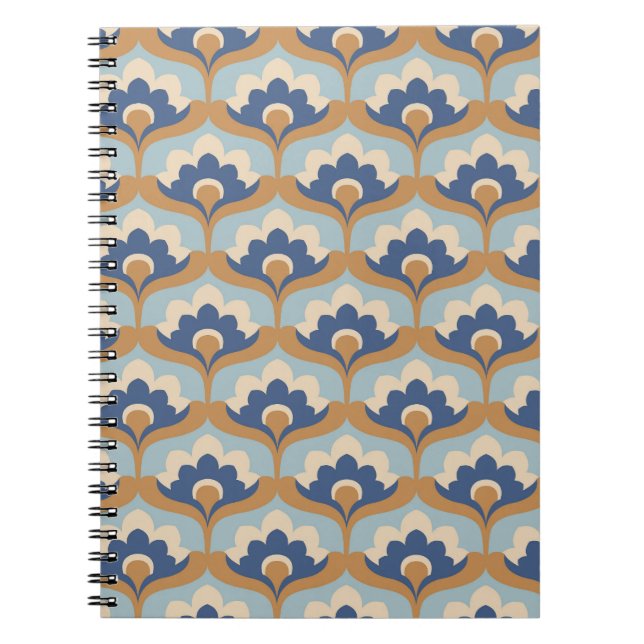 Vintagens Blommigt Sömlös design. Anteckningsbok (Framsidan)