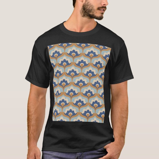 Vintagens Blommigt Sömlös design. T Shirt (Framsida)
