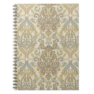 Vintagens Blommigt texturerad design. Damask Seaml Anteckningsbok