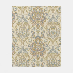 Vintagens Blommigt texturerad design. Damask Seaml Fleecefilt