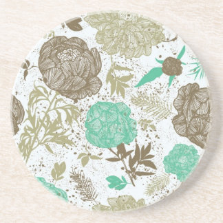 Vintagens Blommigt Underlägg Sandsten