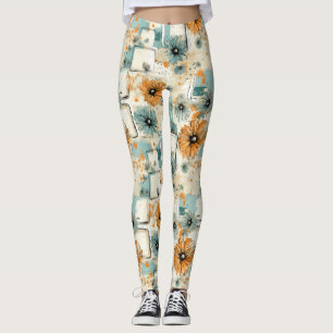Vintagens Blommönster (3) Leggings