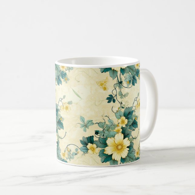 Vintagens Blommönster (4) Kaffemugg (Framsida höger)