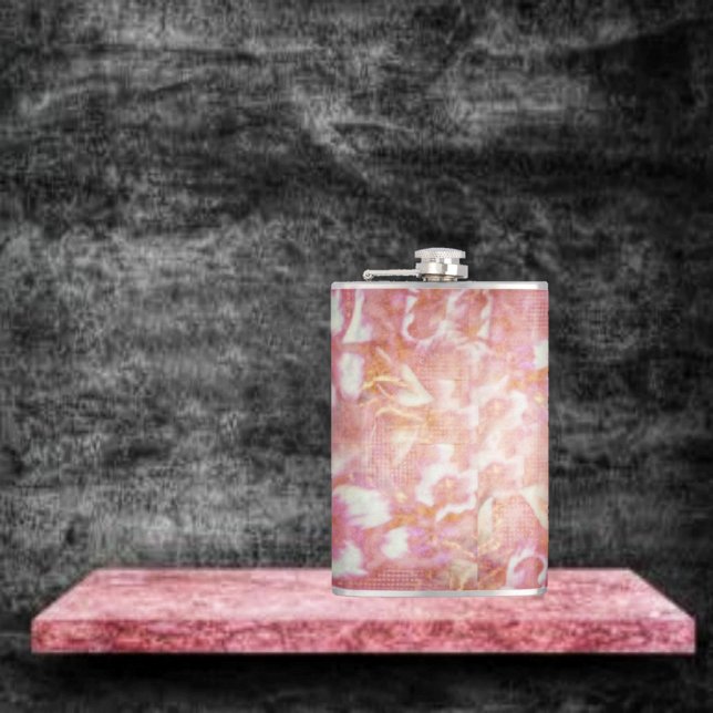 Vintagens bloomar fickplunta (Vintage Blooms Flask design ls aptly named, because the design resembles a Victorian pattern!)