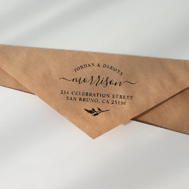Vintagens botaniska anpassade namn och Returadress Stämpel