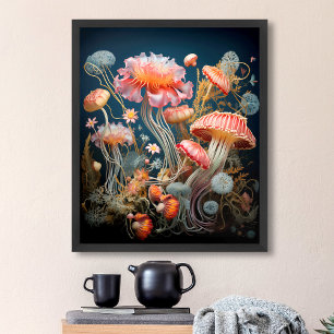 Vintagens botaniska flora illustration retro antiq poster