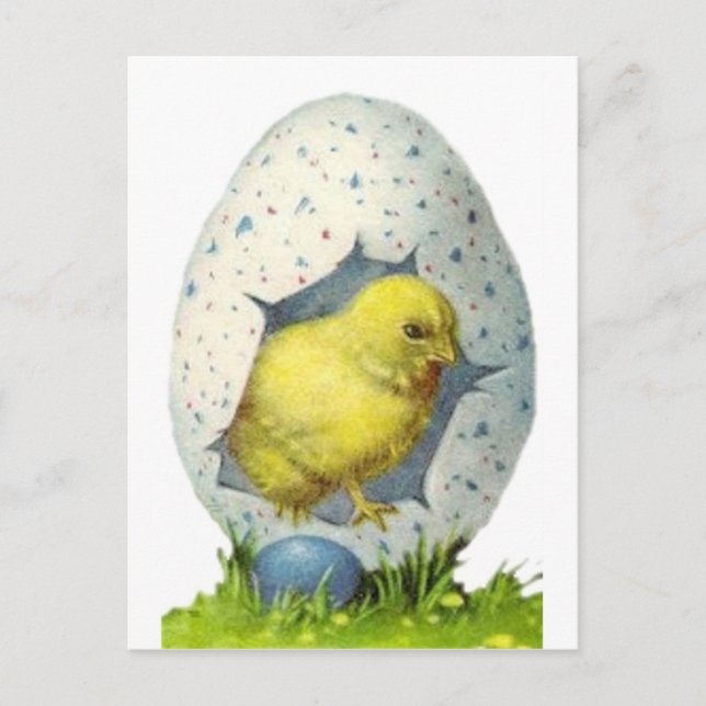 Vintagens Chick och Påskägg Helg Vykort (Framsida)