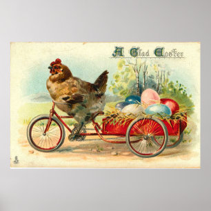 Vintagens chick på Påsk Poster