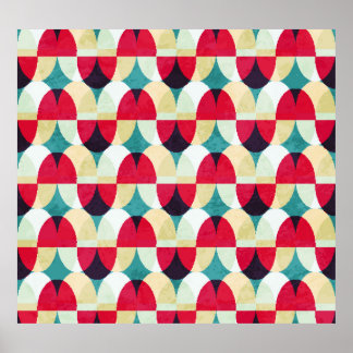 Vintagens cirkel, sömlös abstrakt mönster. poster