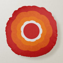 Vintagens contemporary rosette round cushion