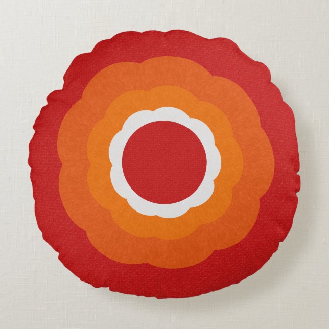 Vintagens contemporary rosette round cushion rund kudde (Framsidan)