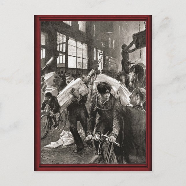 Vintagens cykelleveranser vykort (Framsida)