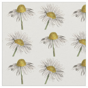 Vintagens Daisy blomma Tyg