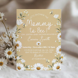 Vintagens Daisy Mamma till Bee Baby Shower-inbjuda Inbjudningar