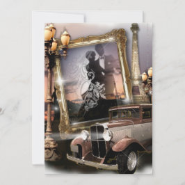 Vintagens dammbyska bröllopsinbjudningar inbjudningar